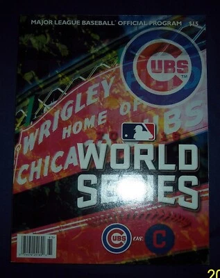 CHICAGO CUBS 2016 MAJOR LEAGUE BASEBALL  OFFICIAL WORLD SERIES  PROGRAM  - Image 1 of 3