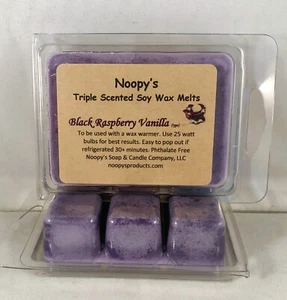 2 BLACK RASPBERRY VANILLA Type Triple Scented NOOPY'S Soy Wax Tarts Melts Berry - Picture 1 of 5