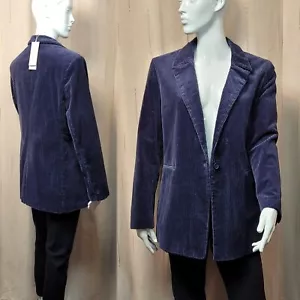 PER UNA Single Breasted CORD BLAZER Jacket ~ Size 14 ~ NAVY (rrp £89) - Picture 1 of 7