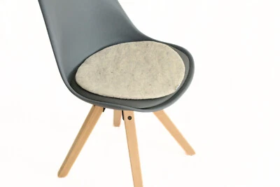 Wool Round Seat Mat(Set of 2)| Indoor/Outdoor Chair Cushions| Eco-friendly Wool - Image 1 of 4