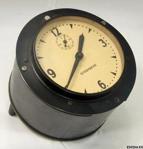Vintage Stromberg Industrial Marine Round Deep Clock - Picture 1 of 12