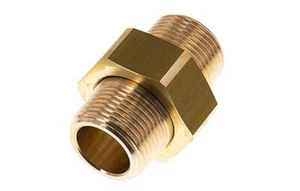 Nipplo doppio separabile R 1"-R 1", 16 bar ottone - Foto 1 di 2