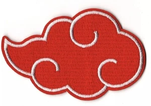 Bestickter Bügelbild Patch Naruto Akatsuki Red Cloud Uchiha Anime Manga Cosplay - Bild 1 von 1