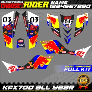 kawasaki kfx 700 kfx700 graphics decals stickers kit atv wrap quad full new - Bild 1 von 2