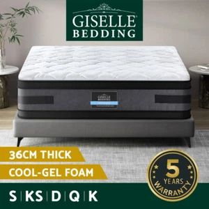 Giselle Mattress Queen Double King Single COOL-GEL Pocket Spring Firm Dual Side - Picture 1 of 31