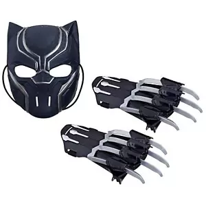Black Panther Warrior Set Costume Accessory Pack Mask Claws Avengers Toys Kids - Picture 1 of 9