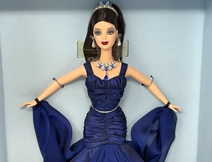 2000 Mattel Queen of Sapphires Barbie w/Swarovski Crystals #26926 New - Picture 1 of 10