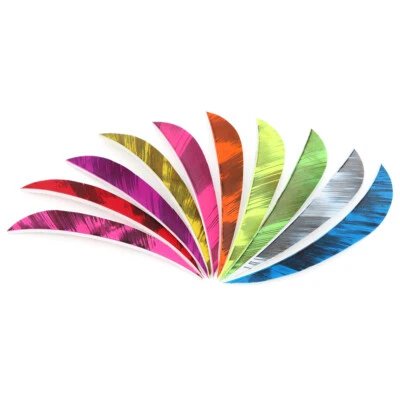50X 4''5''Archery Arrow Natural Feather Right Wing Water Drop Various Color DIY - Image 1 of 4