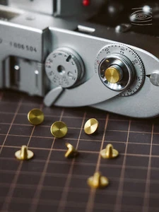 Mini 7mm/8mm Brass White Copper Camera Shutter Release Button for Fujifilm Leica - Picture 1 of 28