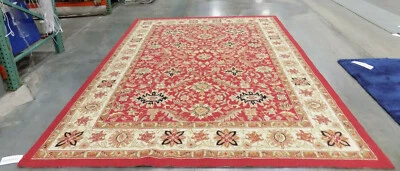 RED / IVORY 8'-9" X 11'-9" Flaw in Rug, Reduced price 1172561290 HK157A-9 - Image 1 of 3