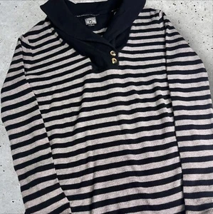 Converse Gray & Black Pullover Sweater Long Sleeve Top Size L - Picture 1 of 7