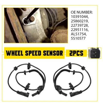 2 x ABS Wheel Speed Sensor Rear Left Right For 2008-17 Enclave Traverse Acadia - Image 1 of 4