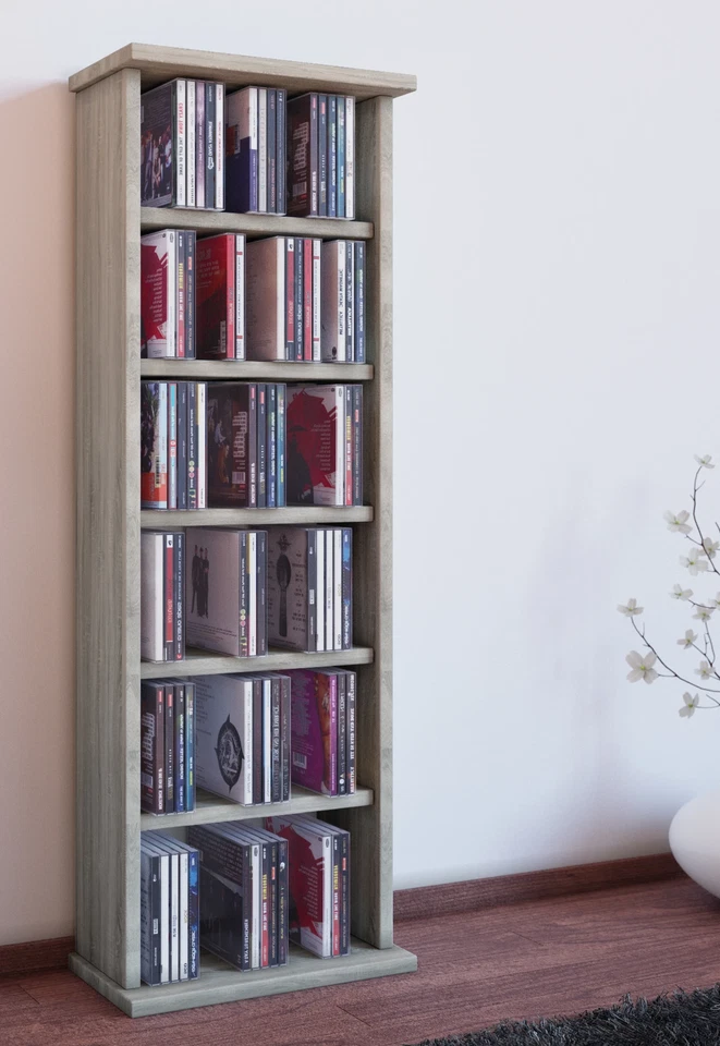 VCM 25241 CD/DVD Möbel Vostan Schrank/Regal ohne Glastür in 6 Farben