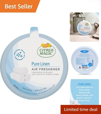 Ambientador de aire de lino puro de 8 oz, forma de tarro para control duradero de frescura y olores Foto 1 de 4
