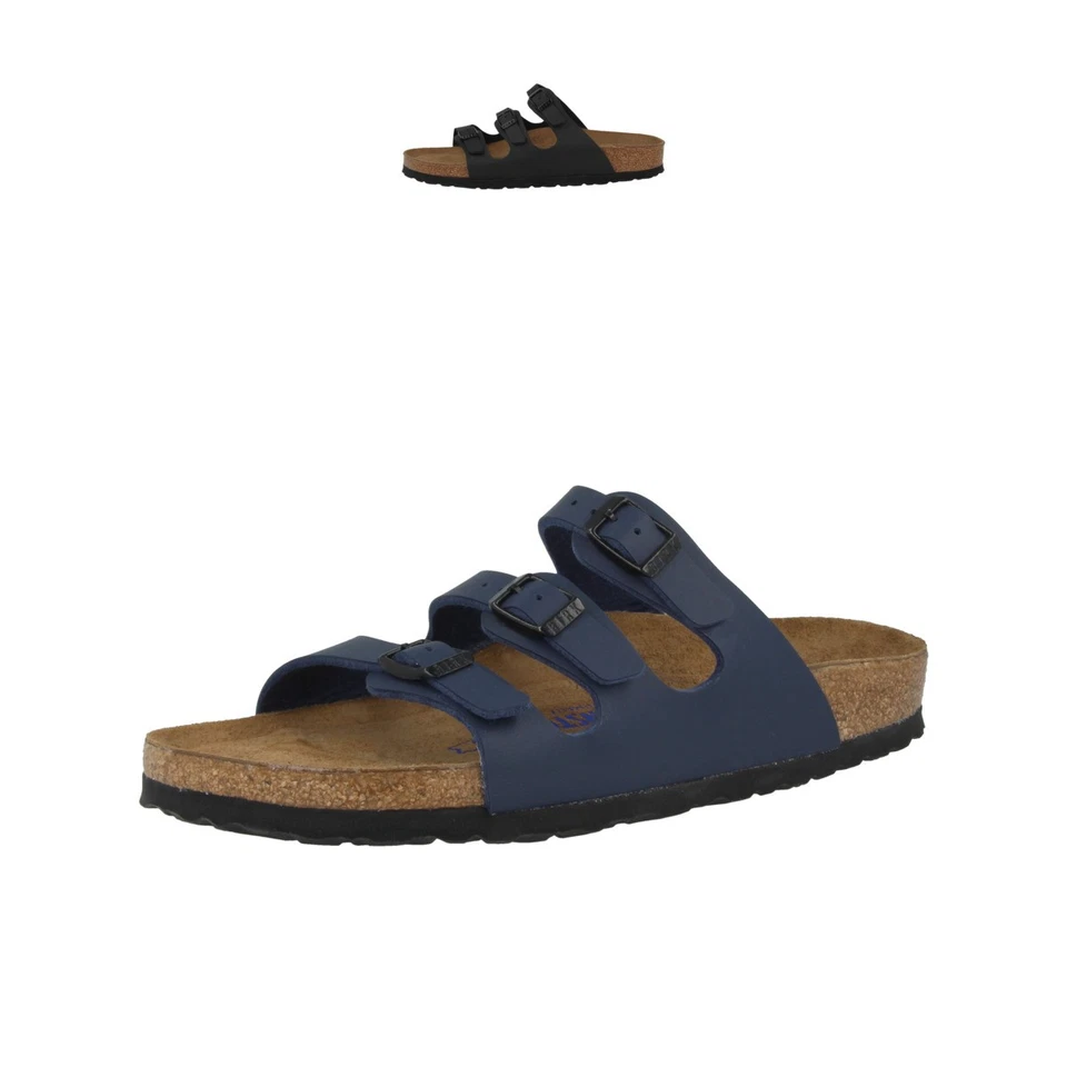 Birkenstock Florida SFB Birko-Flor Sandale Weichbettung schmal Damen Hausschuhe - Bild 1 von 1