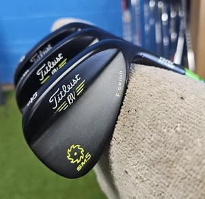 VOKEY SM5 BLACK NITRIDE 3 WEDGE SET 52-56-60 SPINE ALIGNED BLACK S300 IOMIC - Picture 1 of 10