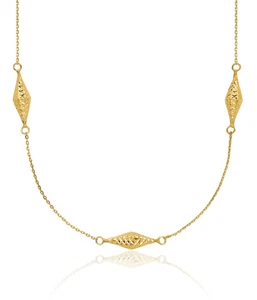 14 Karat massive Gelbgold Perlenkette Halskette - Bild 1 von 10