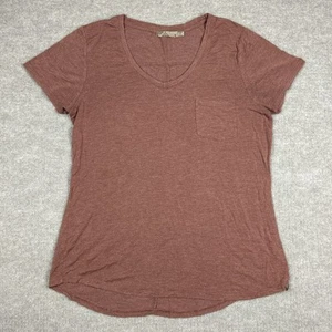 prAna Women's Foundation Short sleeve V Neck Top Size Adult Medium Pale Pink - Picture 1 of 7