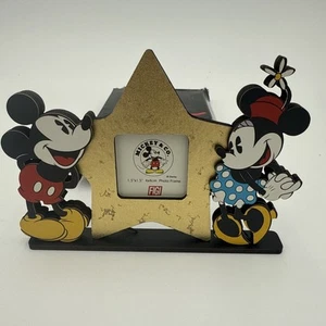 Vintage New In Original Box Mickey and Minnie Mouse Gold Star Picture Frame 1998 - Picture 1 of 5