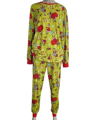 The Grinch Pajamas  Size M Set  2 Pcs Shirt Pants Christmas Dr. Seuss  - Image 1 of 4