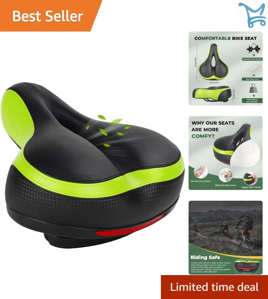 Cojín de asiento de bicicleta de espuma viscoelástica impermeable cómodo ajuste universal para bicicleta de carretera Foto 1 de 4