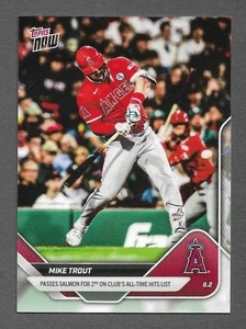 2025 Topps NOW #248 Mike Trout 6/2/25 Passes Salmon 2nd Angels All-TIme Hit List - Picture 1 of 2