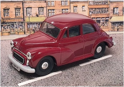 Corgi 1/43 Scale Diecast D702 - Morris Minor Saloon - Maroon - Image 1 of 4