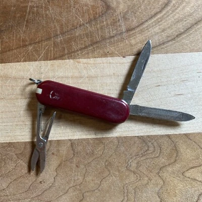Vintage 1990’s Swiss Army Knife  Red 3 Blade Pocket Utility Knife With Scissors - Image 1 of 4