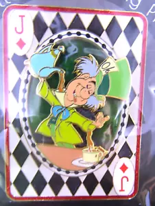 Disney Pin Artland Mad Hatter Jack of Diamonds Playing Card LE 200 #167357 - Picture 1 of 3