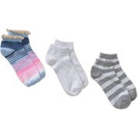 Novo com etiquetas~Meias femininas de corte baixo sem limites 3 pares listras e sapato sólido tamanho 4-10 - Imagem 1 de 1