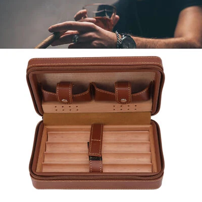 FA Reise Zigarren Humidor Case Portable Zigarrenbox Mit Befeuchter Und Divider E - Bild 1 von 4