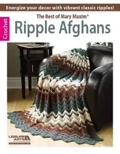 Crochet Pattern Book BEST of Mary Maxim RIPPLE AFGHANS ~ 10 Designs - Picture 1 of 11