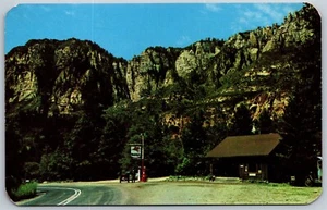 Vtg Arizona AZ Junipine Cabins Mobilgas Pegasus Sign Gas Pump View Postcard - Picture 1 of 2