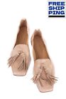 RRP ?170 POMME D'OR Leather Loafer Shoes Size 37 UK 4 US 7 Tassels Made in Italy