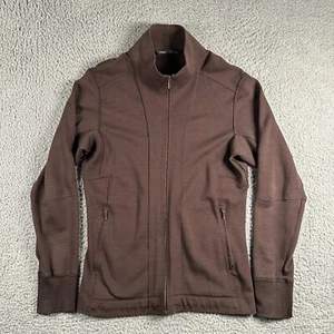 Nau Merino Wool Full Zip Jacket Women's Medium Brown Running Hiking - Picture 1 of 10