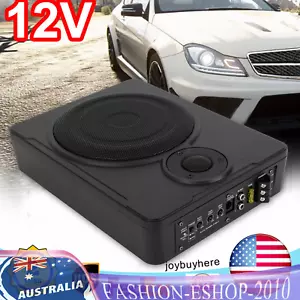 600W Slim Under-Seat Subwoofer Powered Car Truck Sub w/ Amp Kit Speaker 8 " - Bild 1 von 12