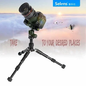 Selens Black Mini 7" - 18" Portable Camera Tripod + Ball Head For Canon Nikon - Picture 1 of 12