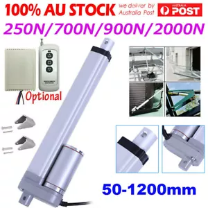 12V Linear Actuator Fast Speed 30mm/s 250N 700N 50mm~1200mm Long 6inch Stroke - Picture 1 of 43