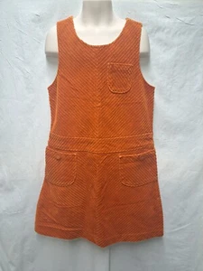Wonder Nation Girls Size 8 Jumper Dress Corduroy Coverall Style Burnt Orange - Picture 1 of 4