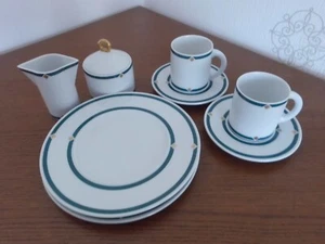 Juego de café retro Arzberg verde/dorado - Imagen 1 de 2