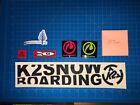 Vintage K2 Snowboards / Snowboarding stickers. Various sizes. RARE. 019x4