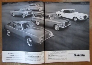 1963 Studebaker Avanti GT Hawk Lark Daytona & Cruiser Original Ad - Picture 1 of 1