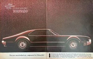 1966 Oldsmobile Toronado Coupe photo One-of-a-Kind Car 2-page vintage print ad - Picture 1 of 1