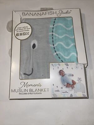 Manta fotográfica bebé hito elefante semanas meses bananafish estudio muselina Foto 1 de 4