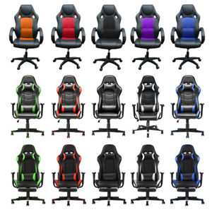 Luxury Executive Racing Gaming Office Chair Lift Swivel Computer Desk Chairs UK