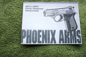 Phoenix Arms HP22 & HP25 Pistol Operating Instructions - Imagen 1 de 2