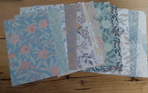 PAPER - 12 SHEETS 21CM X 14.5CM - FLORAL MIX - Picture 1 of 1