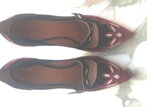 Isabel Marant shoes "Kylie" Black & Bordeaux Suede Leather sz fr 39 - Picture 1 of 6