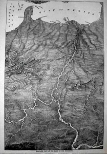 GUERRA CIVIL; Cuenca de vista de pájaro de Mississippi 1862 reimpresión 1866 - Imagen 1 de 1