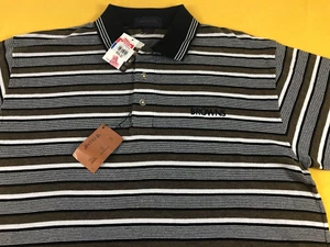 NEU Vintage 90er Antigua Cleveland Browns gestreift Kurzarm Golf Polo Shirt Herren M - Bild 1 von 2